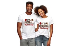 It’s Football Kinda Day T‑Shirt Cute Heart Unisex Football Tee Game Day Lovers