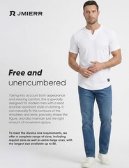 Mens Muscle Slim T Shirt V-Neck Longline Henley Shirt X-Large 1-V Neck 0 White