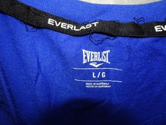 Everlast “All I Do Is Win” Men’s T-Shirt Blue Red White Graphic Large Boxing