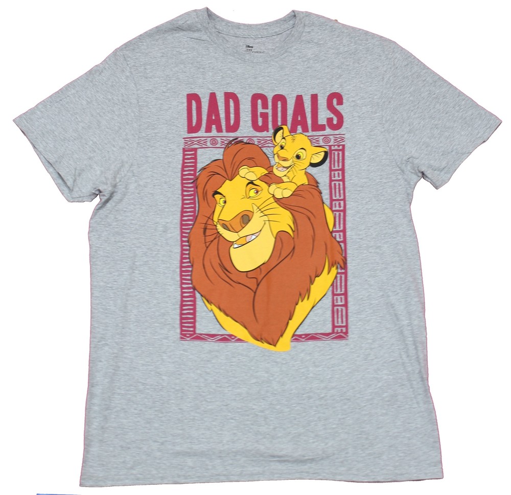 The Lion King Adult New T-Shirt – Dad Goals Simba & Mufasa Box