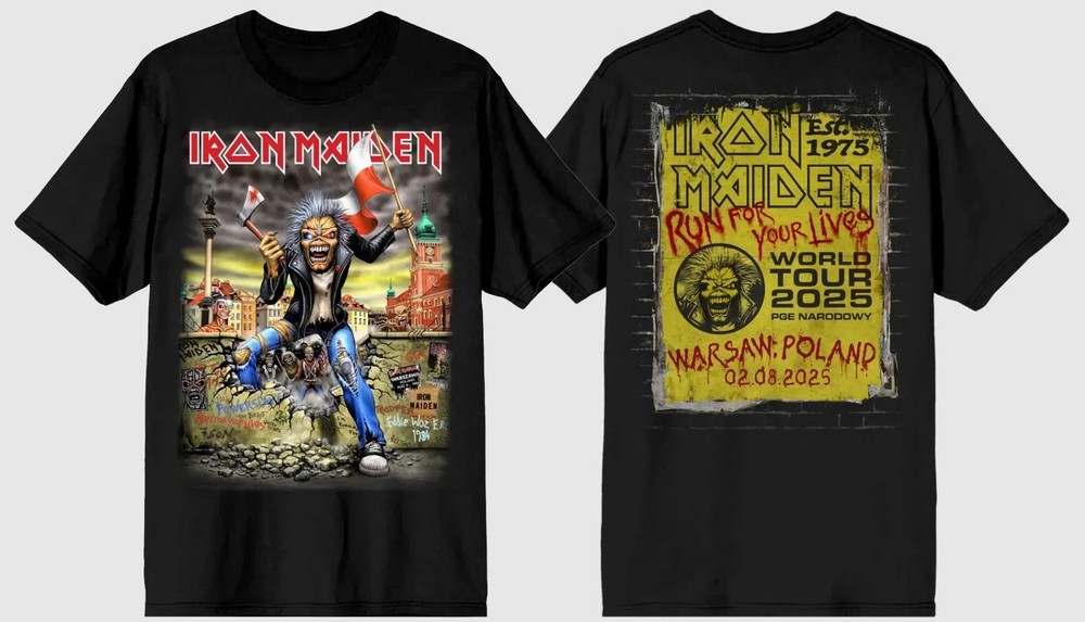 Run For Your Lives 2025 Tour Poland Size S-5XL Reprint Tee Shirt BESTSELLER