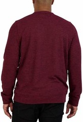 Gerry Men’s Thermal Long Sleeved Fleece Shirt Crew Neck Red Medium M