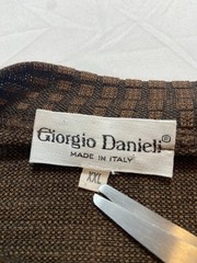 Giorgio Danieli sz XXL Brown Texture Short Sleeve Made In Italy