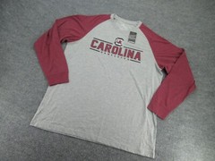 Carolina Shirt Mens XXL 2XL Gray Maroon Crew Neck Colosseum Baseball Tee NEW