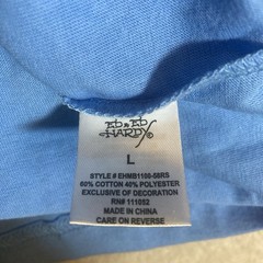 Ed Hardy Shirt Mens Small Blue Skull Bones Rhinestone Capri New Y2k Style Dice