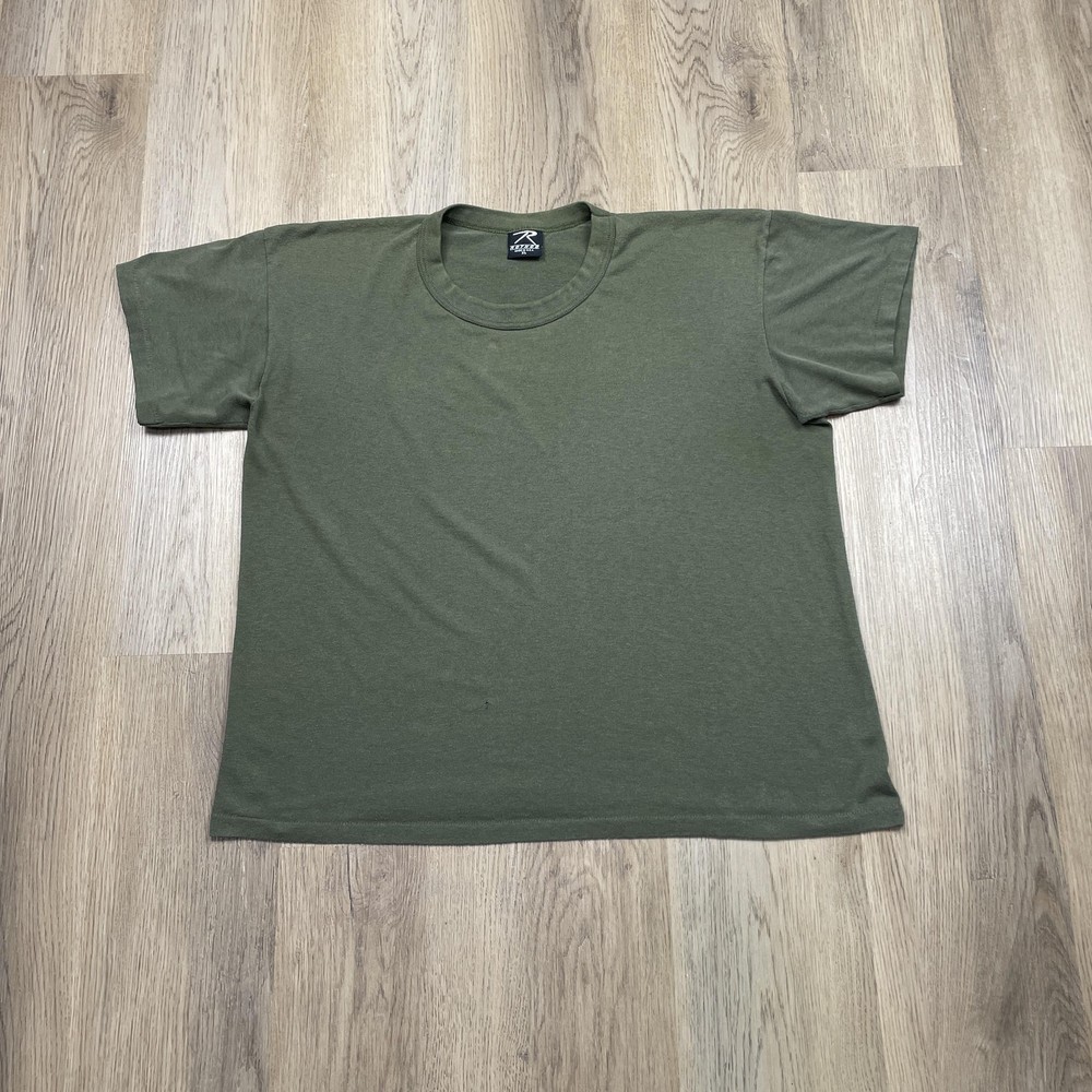 Rothco Shirt Mens XL Made USA Military Tee Crewneck Poly Cotton Basic Casual