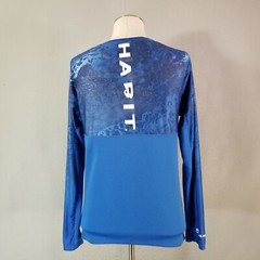 Habit shirt men’s small blue long sleeve UV outdoor Dri-Fit fishing flawed