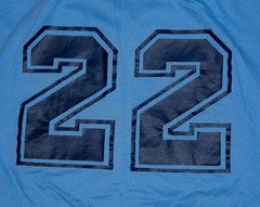 Vtg 80s Arthur Young #22 Men’s T-Shirt Blue Athletic Ringer Stripes Mesh Sz M