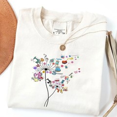 Cute Sewing Dandelion Flowers Shirt, Quilting Quilter T-Shirt Tee