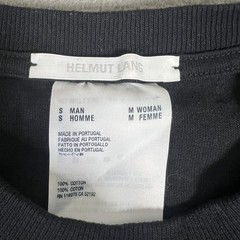 Helmut Lang Shirt Mens Small Black Embroidered HL Logo Crewneck Tee Portugal