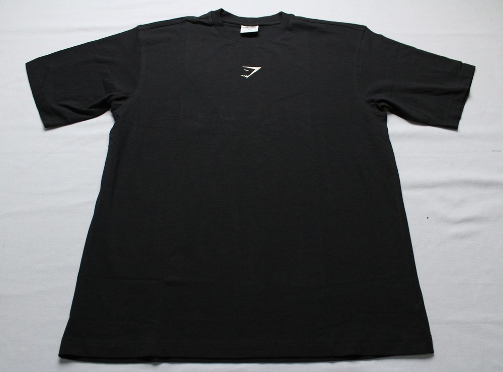 Gymshark Men’s Oversized Fit Power Logo T-Shirt NN7 Black/Oat White XS NWT