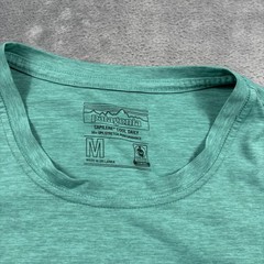 Patagonia Capilene Cool Daily Tee Shirt Mens Med Teal Heather Long Sleeve UPF 50