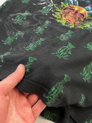 Christian Audigier Skull Spider Web Rhinestone Gothic Graphic T-Shirt Black