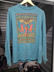 Vintage 1991 Keith Haring Style T-Shirt Art Abstract Pop design Size XL