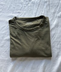 Quince Men’s 100% Pima Cotton Luxe Touch Tee Shirt Olive Green Quiet Luxury