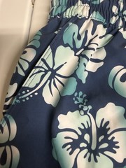 HurleyColorado Volley Swim Shorts Men XL BLue Hibiscus Floral Board Trunks