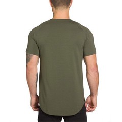 Mens Gym Workout Slim Fit Short Sleeve T-Shirt Cotton Performance Athletic Sh…