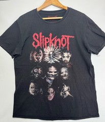 Slipknot T-Shirt Mens L Prepare For Hell Tour Band Faded Black Bravado Reprint
