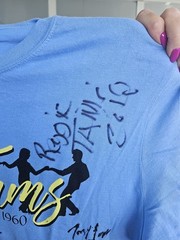 “The Tams” Signed Band T-Shirt Size Large 100% Cotton See Pics Stained NWOT