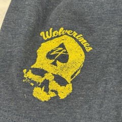 Zero Foxtrot Mens T Shirt Size S Blue Wolverines It Keeps Me Warm Red Dawn Skull