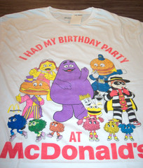 Vintage Style McDonald’s T-Shirt Mens LARGE NEW w/ TAG GRIMACE Fry Guys Birdie