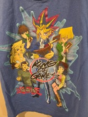 Yu-Gi-Oh Shirt Blue King of Games Anime Graphic Tee Yugi Kaiba Joey Faded Small