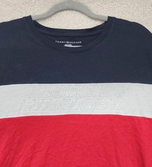Tommy Hilfiger Men’s Colorblock T-Shirt Size XL Navy Red White Cotton Crew Neck