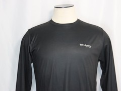Columbia PFG Terminal Tackle Black L/S Fish Flag Patriotic T-Shirt Mens Size Sm