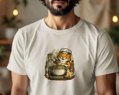 Chef Cat T-Shirt | Funny Cooking Cat Shirt | Cute Pasta Lover Tee | Retro Kitche