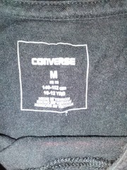 Converse Black/Red Graphic Logo Print T-Shirt Teens Size M Regular