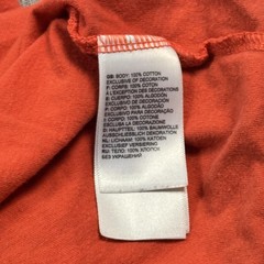 The North Face T-Shirt Mens L Orange Crew Neck Short Sleeve Tagless Back Logo