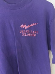 Hanes Beefy T SZ MED Vtg Colorado Single Stitch T-Shirt Large 1990s Purple