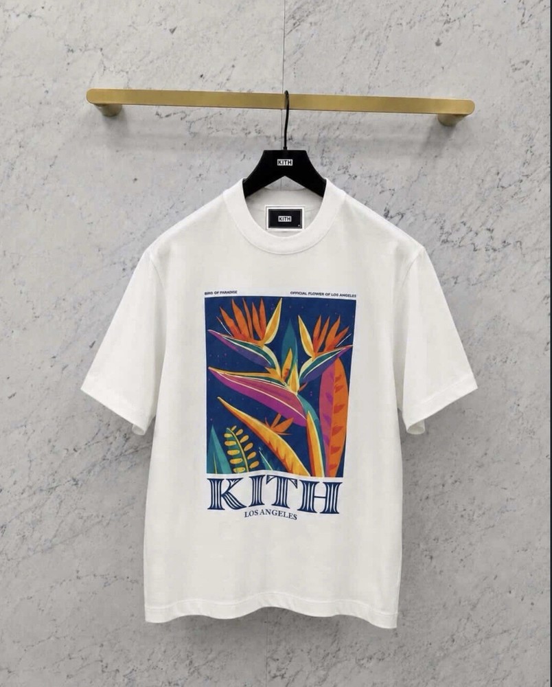 Kith Los Angeles BIRDS OF PARADISE White LA STORE EXCLUSIVE SIZE L NWT