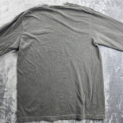 Comfort Colors Graphic Shirt Mens Medium Grey Mission Matthew 28:19 Long Sleeve