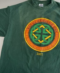 Rás na hÉireann USA 5K event green t-shirt 2007 Adult Size Large Somerville, MA