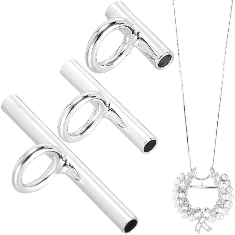 3PCS Pin to Pendant Converters, Brass Brooch Necklace Adapter, Metal Brooch P…