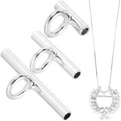 3PCS Pin to Pendant Converters, Brass Brooch Necklace Adapter, Metal Brooch P…