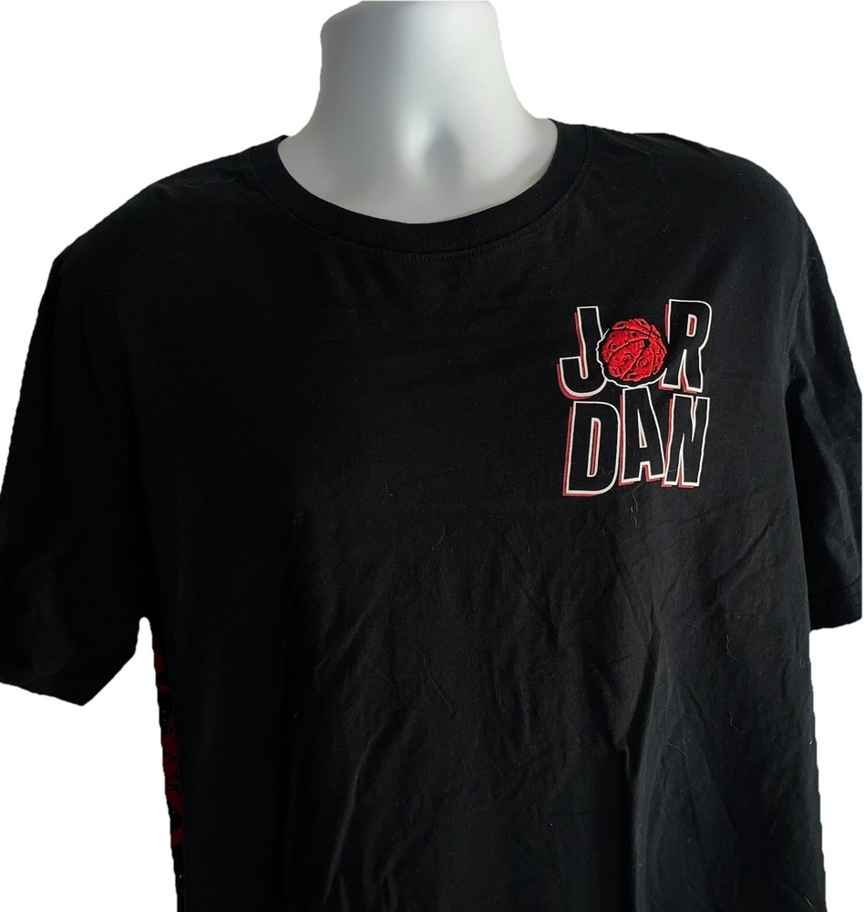 Air Jordan Jumpman Logo Men’s T-Shirt XXL Men’s Black Red Nike All Over Print