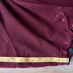 Men’s Long Sleeve Thermal Henley Size XL Cotton Heavyweight Knit RedHead Outdoor