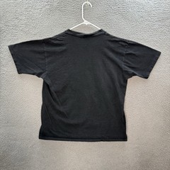 Vintage Oneita Shirt Mens Large Black Single Stitch Wolf Nature Grunge Faded 90s
