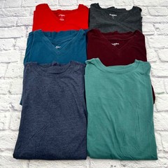 Goodfellow & Co Mens T-Shirt Bundle Size L Lot of 6 V-Neck Crew Neck Multi Color
