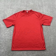 Sport Tek Adult T Shirt Size Small Red Short sleeves Crew Neck