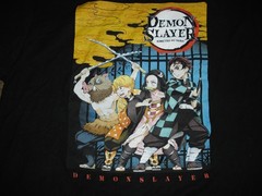 Anime Demon Slayer Kimetsu No Yaiba character t-shirt adult size XL black 46/48