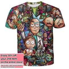 Funny Cartoon Morty T-Shirt Double-Sided Unisex Adult Size Large Medium Small