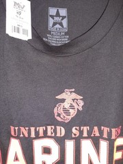 US Marines T-Shirt MED USMC Air Station Yuma, AZ Black New w/tags Made in USA