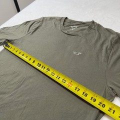 Hollister Long Sleeve Shirt Mens L Olive Green Good Cotton Logo 324R2713