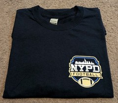 NYPD Football Short Sleeve Blue T-Shirt Men’s Large