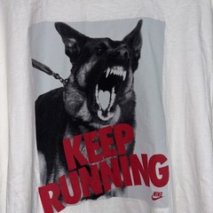Nike Keep Running Dog T-Shirt Men’s Size XXL White Y2K Rare Vintage