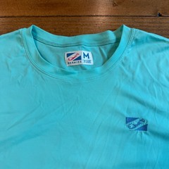 Bermies Sun Shirt Mens Medium Aqua Blue UPF50 Breathable Lightweight Quick Dry