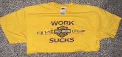 Harley-Davidson Men’s Large Work Sucks / Pineda Melbourne Florida Graphic Shirt